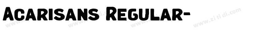 Acarisans Regular字体转换